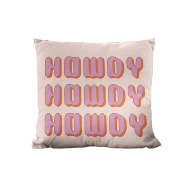 Howdy Pink Pillow Cover - Picture 5 of 5